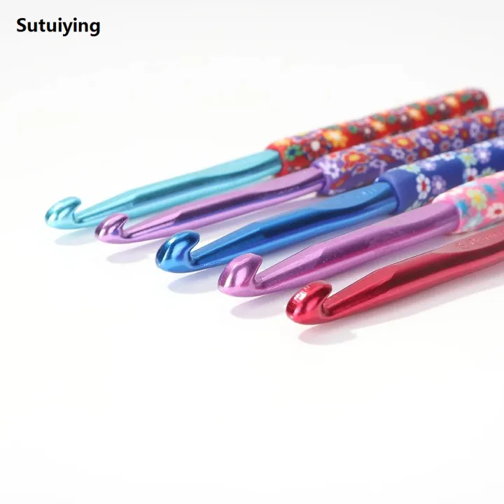 Sutuiying%205pcs%20Aluminum%20Alloy%20Knitting%20Needles%20Crochet%20Hooks%20Weave%20Crochet%20High%20Quality%20Needles%20Set%20Sweater%20Knitting%20Yarn%20Knit%20hook%20Tool%206.5/7/8/9/10mm%20-%20Image%205