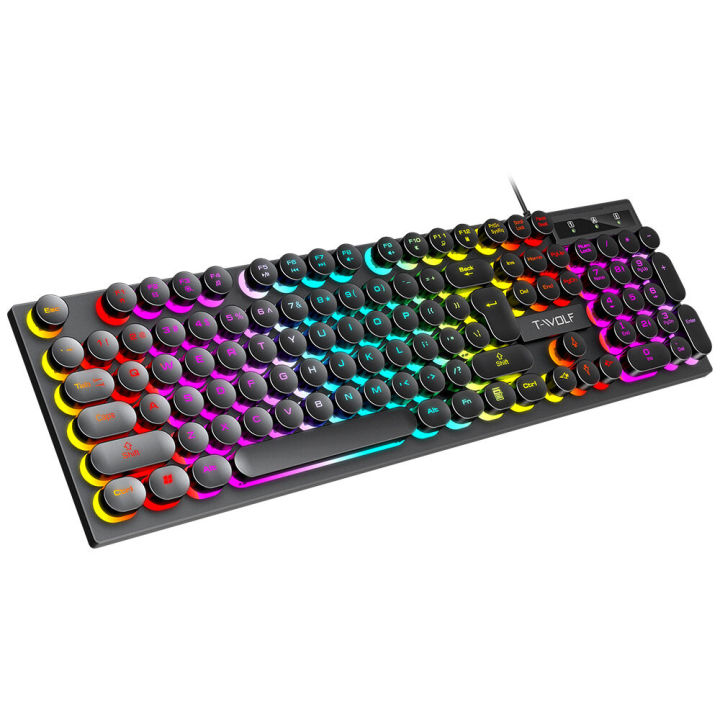 T-WOLF T80 USB RGB Backlit Mechanical Keyboard