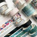 Sweet Journal 3 Rolls/Set Creative Pattern Washi Tapes Decorative Masking Tapes Sticky Paper Tape for Journals Diary DIY Crafts Gift Wrapping. 