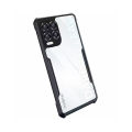 Back Cover Case for Realme 8 4G / Realme 8 Pro (Shockproof | Hybrid TPU & PC | Transparent | Black Bumper). 