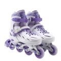Adjustable Inline Roller Skates with Flashing LED Wheels – Durable PU Skating Shoes. 