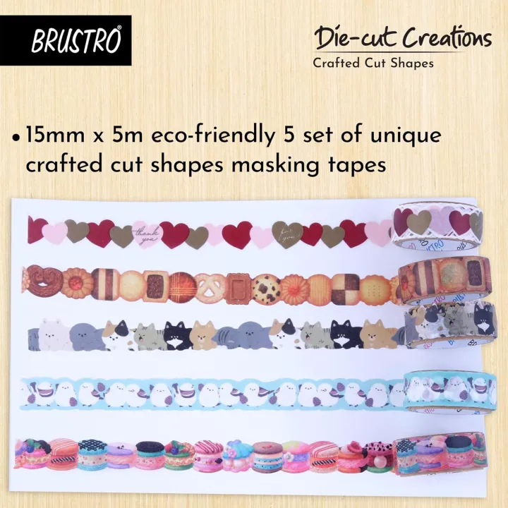 Brustro%20Die-Cut%20Creations%20Washi%20Tapes%20%7C%20Set%20of%205%20%7C%2015%20mm%20x%203%20mtrs%20-%20Image%203