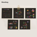 Wenefang 100pcs Montessori Rainbow Scratch Mini Notes Paper Pad Cards with Drawing Stencil Children Kids Draw Painting Toys Craft Gift. 