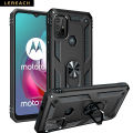 Lereach For Motorola Moto G30 / G10 / G20 / G10 Power Mobile Phone Case TUP+PC Hard Ring Car Ring Bracket Shockproof Back Cover. 