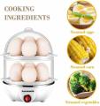 Double Layer Plastic Electric Egg Boiler And Poacher (Multicolour) 14Eggs Boiler pot/By Base. 