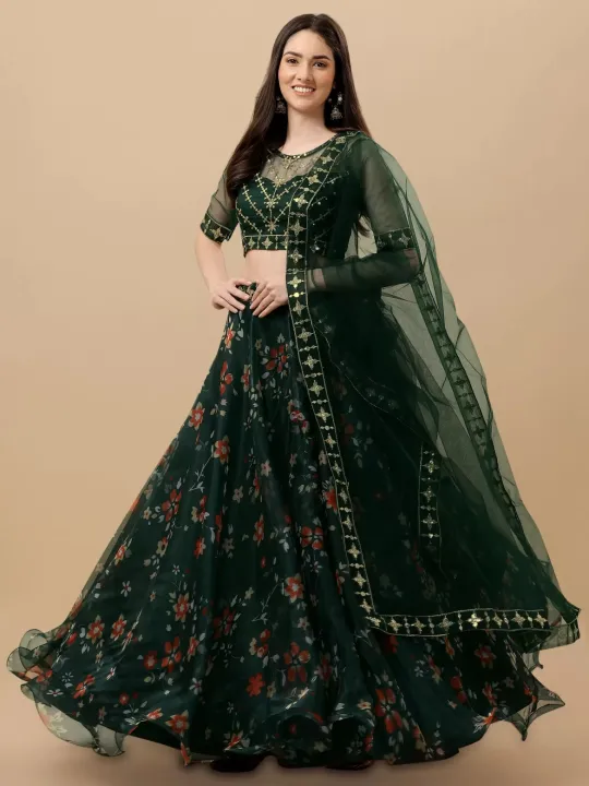 Embroidered%20Semi%20Stitched%20Net%20Lehenga%20Choli%20with%20Dupatta%20for%20Women,%20Wedding%20and%20Festive%20Wear%20-%20Image%202