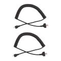 fasdaga 2X 8 Pin Replacement Speaker Mic Cable Microphone Cord for TK-868G TK-768G TK-862G TM-271A TM-471A TK-760 Radio. 