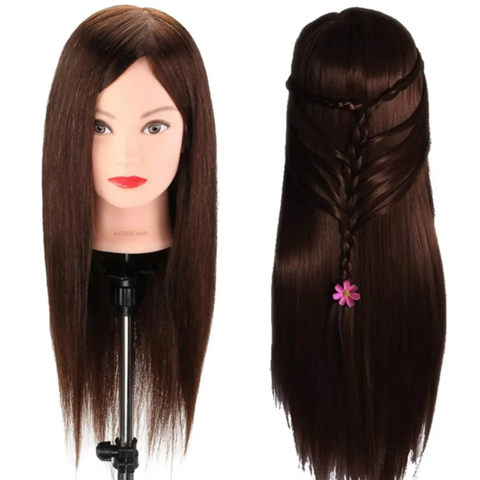 80%Real Hair Doll Head For Hairstyle Professional Training Head