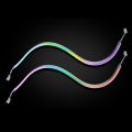 RGB Neon Chassis Light Strip Combo Set ARGB Computer Case Decoration LED Strip 400mm 5V 3PIN AURA Addressable Sync White 2Piece. 