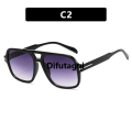 Difutagui Luxury[ New ]T Word Retro Double Beam Large Frame Pilot Sunglasses Luxury Trendy Fashion Big Face Sun Glasses 2024 Sunglasses. 