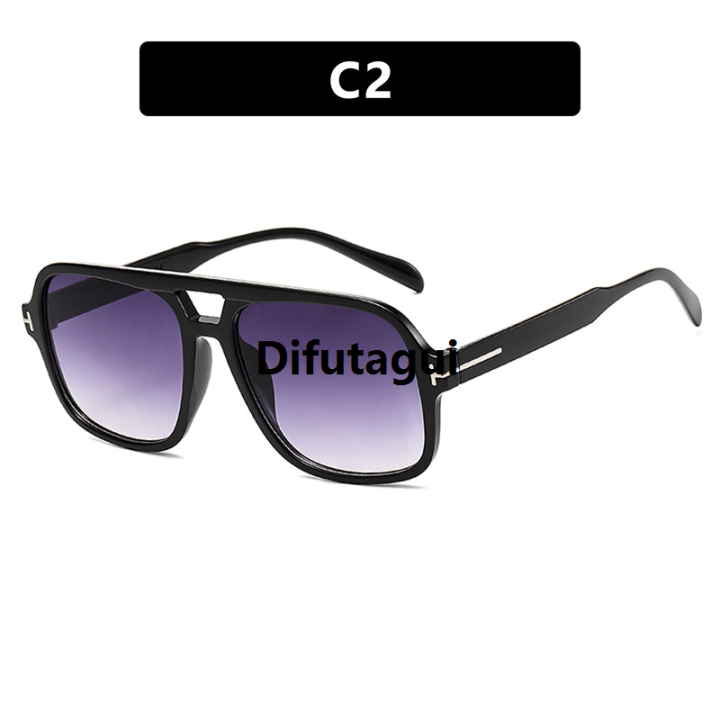 Difutagui%20Luxury%5B%20New%20%5DT%20Word%20Retro%20Double%20Beam%20Large%20Frame%20Pilot%20Sunglasses%20Luxury%20Trendy%20Fashion%20Big%20Face%20Sun%20Glasses%202024%20Sunglasses%20-%20Image%207