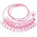 12 Clips Cloth Drying Rope. 