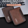 Multi-position 2 Fold Purse Fashion Retro Leisure Men's Zipper Wallet Wear-resistant Guard Against Theft Male Leather Purse Daily Use. 