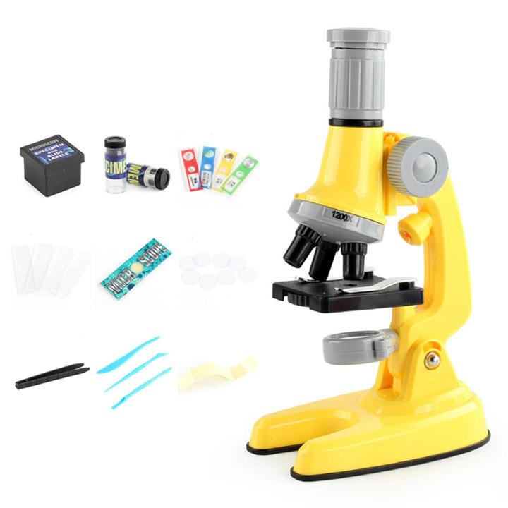 Aomeidaju Student Microscope LED Fill Light 100X/600X/1200X Handheld Pocket Microscope Set