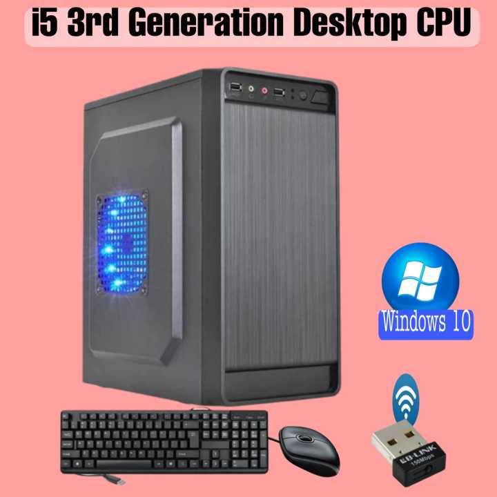 Wifi Desktop Computer CPU Assemble intel Core i5/ 4GB RAM/ 256GB SSD/ Window 10