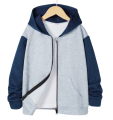 Men's Warm Cotton Fleece Full Zip Hoodie For Winter. 