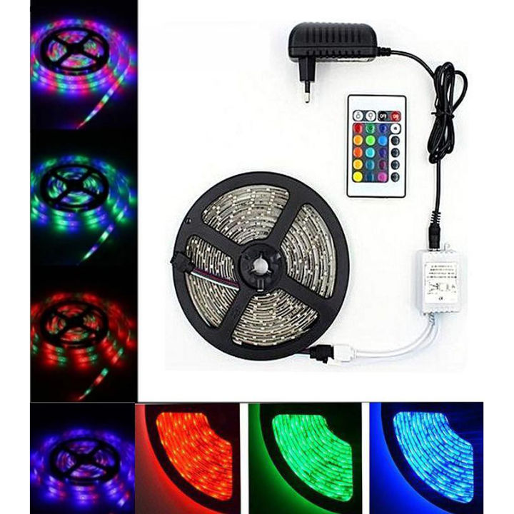 5M Buy 1 Get 1 Free Strip Multicolored Led Strip Lights 12V Dc Powered With Remote