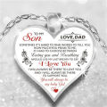 To My Daughter I Love U Mom/Dad Heart Pendant Necklace Jewellery Gift. 