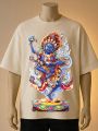 Kali God Graphic Printed T shirt - Cream, Maroon, Brown, White, blue, Black. 