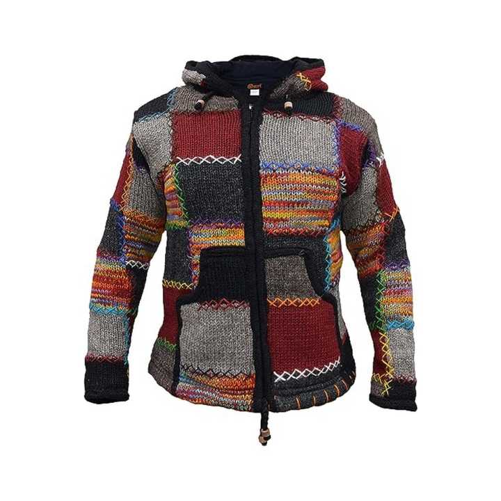 Hippie Mountain Hoodie Woolen Fleece Jacket Unisex