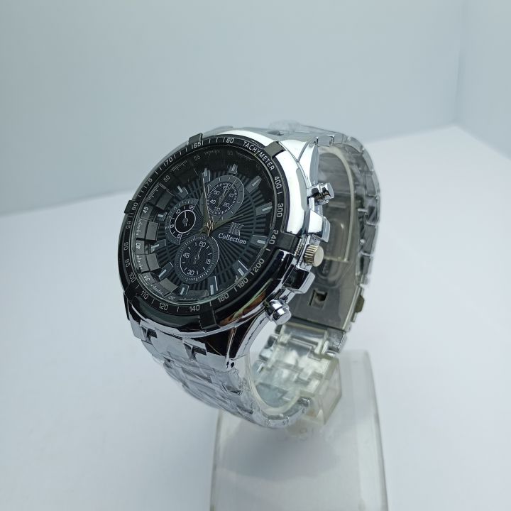 Black%20Dial%20Round%20Fancy%20Watch%20For%20Men%20Quartz%20Moment%20Fashionable%20Wrist%20Watch%20-%20Image%204