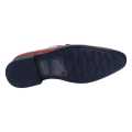 Brown Leather None Lace  Clip on  Black Horse  Formal Shoes For Men. 