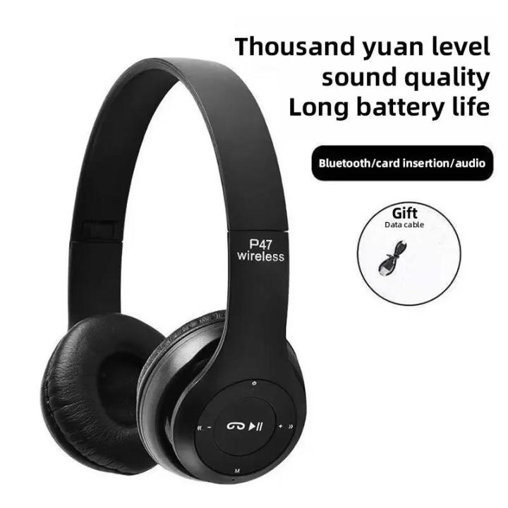 Fashion%20Stereo%20P47%20Headset%205.0%20Bluetooth%20Headset%20Folding%20Series%20Wireless%20Sports%20Game%20Headset%20for%20iphone%20HuaWei%20XiaoMi%20-%20Image%203