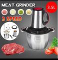 Electromax Electric Chopper Meat Grinder, 3.5L Meat & Vegetable Grinder Chopper Blender , Metal Body 4 Blade. 