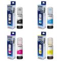 Epson 003 Ink 65ml  Original Ink (Black, Cyan, Magenta, Yellow for Epson Printer) Tri-Color Genuine Ink Bottle (Pack of 4). 