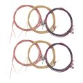 FORIDE 6 Sets Guitar Strings Replacement Steel String for Acoustic Guitar (2 Brass Set, 2 Copper Set and 2 Multicolor Set). 
