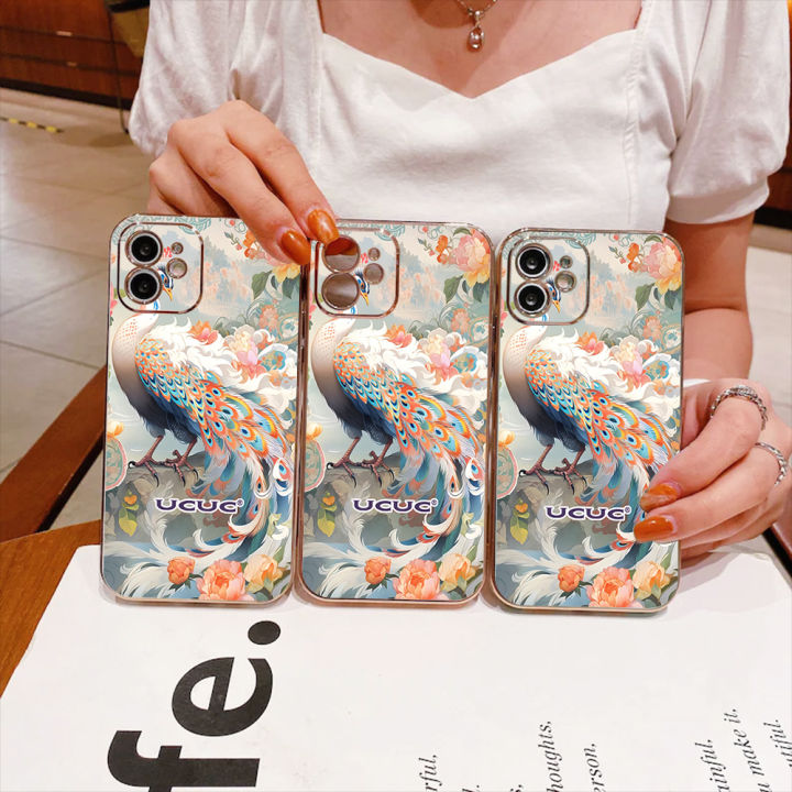 UCUC%20for%20Samsung%20S10%20Back%20Cover%20+%20Free%20Lanyard%20Peacock%20Luxury%206D%20Plating%20Soft%20Silicone%20Phone%20Case%20-%20Image%204