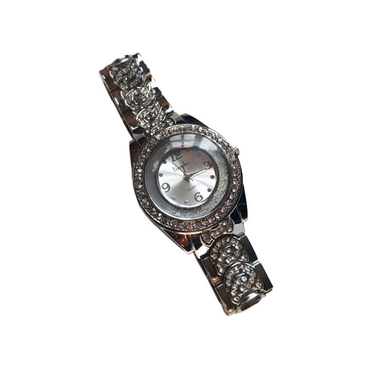 Quartz Silvered Watch For Women