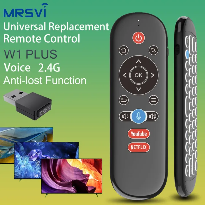 Hot Selling Rechargeable 2.4G Wireless Voice Remote Control W1 Plus ...