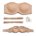 New Ladies Strapless Bras Women Bra Adjusted Convertible Straps A B C D DD DDD E F G Cups 32 34 36 38 40 42 44 46 48 Size. 