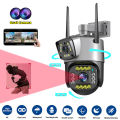 Wifi 4MP Dual Lens 4G IP Night Vision Camera Surveillance 1080P Full HD Automatic Outdoor Smarthome PTZ CCTV Camera V380 Pro. 