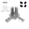 Aluminum Alloy Aluminum Extrusion Profile with Screws 3-Way End Corner Bracket Connector European Standard. 