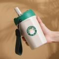Stainless Steel Coffee Mug 520ML Thermos Cup Leak Proof Portable Travel Thermal Cup Water Bottle. 