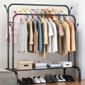 Coat Rack And Clothes Hanger Stand With Side Hooks And Bottom Shelves (Requires Self Assembly) - Clothes Hangers |. 