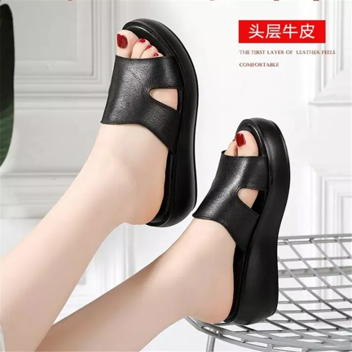Amazing Comfortable Women'S Thick Sole Wedge Heel Fashion Solid Sandals - Fashion | Sandals For Women