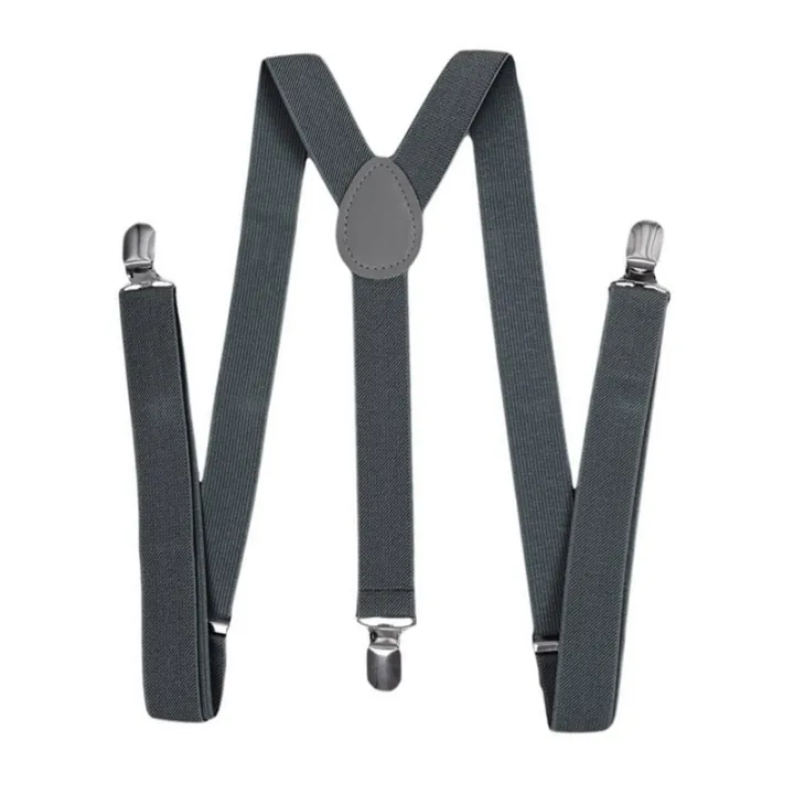 Unisex%20Clip%20on%20Suspender%20Elastic%20Y-Shape%20Back%20Formal%20Adjustable%20Braces,%20Dark%20Gray%20-%20Image%204