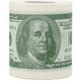 CGearuppt Money Toilet Paper Rolls Bathroom Tissue Novelty 100 Dollar Bills Currency Toilet Tissue Paper - Pack of 4. 