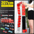 Alloy Material Large Size Car Transporter Truck Transforming Carrier Diecast Model Folding Die-casting Toy Multifunctional Storage 8/16 Pcs Foldable Track Toys for Boys. 