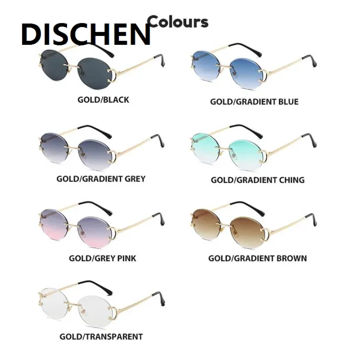 DISCHEN%20New%20style%20Trendy%20Sunglasses%20For%20Woman%20Summer%20Rimless%20Sunglass%20Oval%20Fashion%20Brand%20Designer%20Shades%20Pink%20Women's%20Sun%20Glasses%20UV400%20-%20Image%205