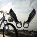1 Pair Lightweight Black Bike Bar End Aluminum Alloy Ergonomic Bar End Grips With Stoppers 22.2mm Diameter MTB Handlebar Ends for Road Bike,Mountain Bike. 