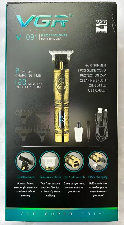 VGR%20V091%20Rechargeable%20Electric%20Hair%20Trimmer%20For%20Men%20-%20Image%202