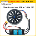 Anrushide Aircraft Jet Fan Duct ESC40AHobbyocean 50mm EDF4900KV4300KV11 Fifty percent discount Propeller Brushless Motor RC EDF Aircraft. 