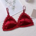 Bra - Elastic Straps Wireless Sexy Lace Bra Cozy Satin Bras For Women - Sexy Lingerie 1 PCS Only. 