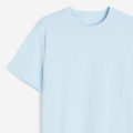 Sky Blue Cotton Plain Half Sleeves T-Shirt For Men - Sky Blue | Multisize | Fashion | Summer T-Shirts For Men. 
