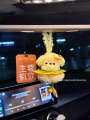 Hamburger Puppy Rearview Mirror Hanging Decoration Car Accessories Interior Ornament Cute Healing Doll for Women. 