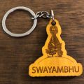 Swayambhu  - All Natural Nepali/Nepalese Wood/Wooden Keyring/Keychain/Key Holder. 